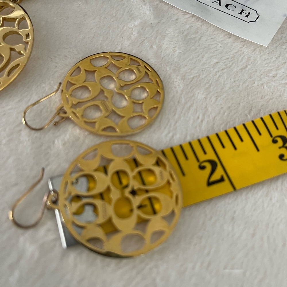 Trending Signature Coach Medallion Necklace and Earrings, Beautiful Condition - Picture 5 of 8